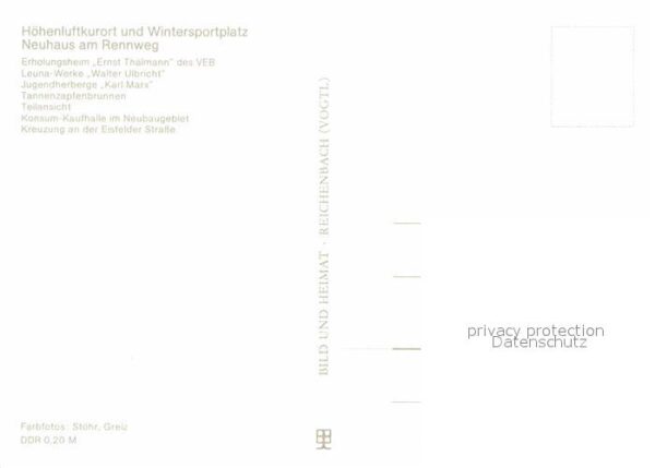 Neuhaus Rennweg Erholungsheim Jugendherberge Brunnen Ko – Bild 2