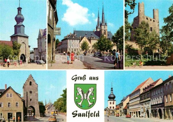 Saalfeld Saale Oberes Tor Markt Kirche Hoher Schwarm S