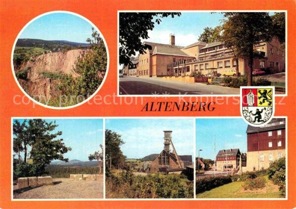 Altenberg Dippoldiswalde Teilansicht mit Binge HO Gaststätte Kah