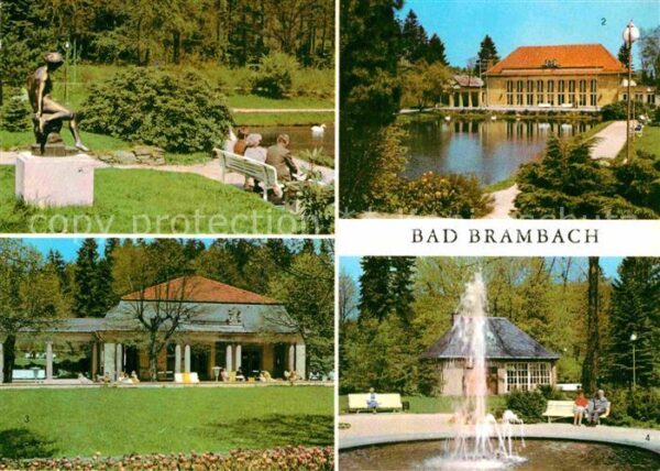 Bad Brambach Nixe im Kurpark Festhalle Radonquelle S