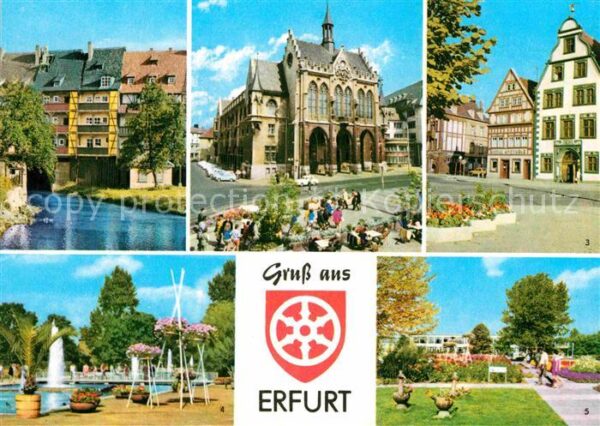 Erfurt Krämerbrücke Rathaus Hohe Lilie iga Gar