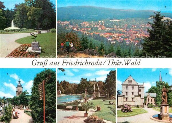 Friedrichroda Puschkinpark Kuranlagen Schwimmbad Schl