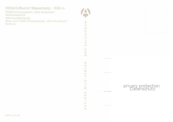 Masserberg FDGB Erholungsheim Otto Grotewohl Renns – Bild 2