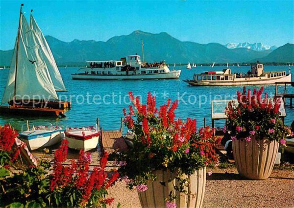 Chiemsee Uferpromenade Anleger Ausflugsboote Seg