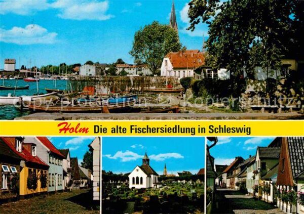 Schleswig Holstein Holm Alte Fischersiedlung Hafen Ortsmot