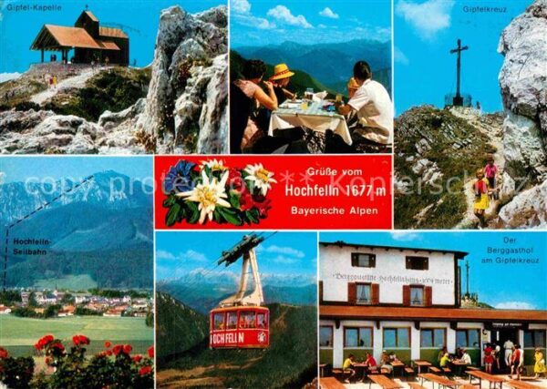 Ruhpolding Hochfelln Gipfelkreuz Kapelle Seilbahn