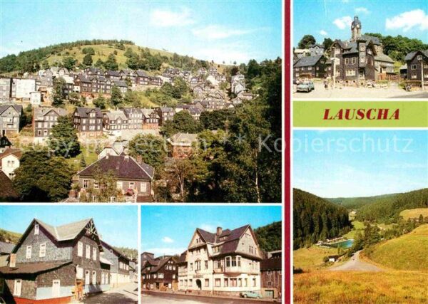 Lauscha Teilansicht Hüttenplatz Jugendherberge