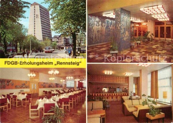 Oberhof Thueringen FDGB Erholungsheim Rennsteig Empfang Sp