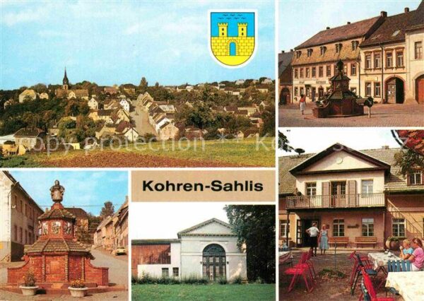 Kohren-Sahlis Übersicht Markt Töpferbrunnen Schwindpa
