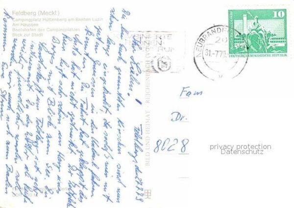 Feldberg Mecklenburg Campingplatz Hüttenberg am Breiten Luzi – Bild 2
