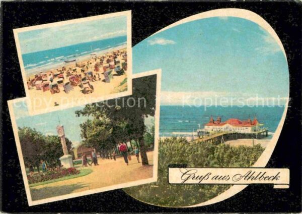 Ahlbeck Ostseebad Strand Promenade Strandcafe Standuhr Se