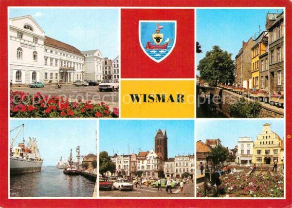 Wismar Mecklenburg Rathaus Mühlengrube Hafen Markt Kirche
