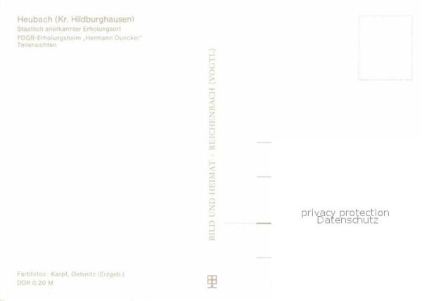 Heubach Thueringen FDGB Erholungsheim Hermann Duncker Teil – Bild 2