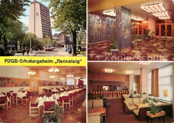 Oberhof Thueringen FDGB Erholungsheim Rennsteig Empfang Sp