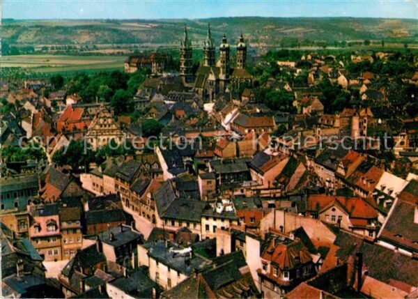 Naumburg Saale Stadtbild mit Dom Fliegeraufnahme