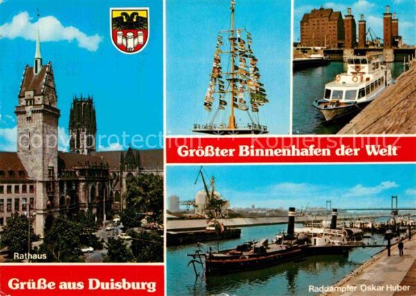 Duisburg Ruhr Rathaus Raddampfer Oskar Huber Grösster