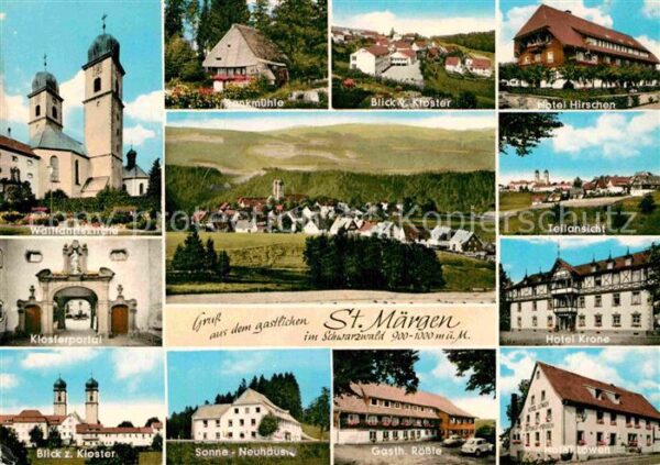 St Maergen Teilansichten mit Kloster Wallfahrtskir