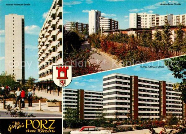 Porz Koeln Konrad Adenauer Strasse Hochhäuser Wohn