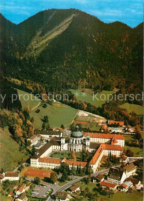 Ettal Benediktinerabtei 14. Jhdt. Fliegeraufn