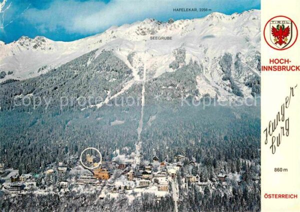 Innsbruck Hungerburg mit Theresienkirche Nordkett