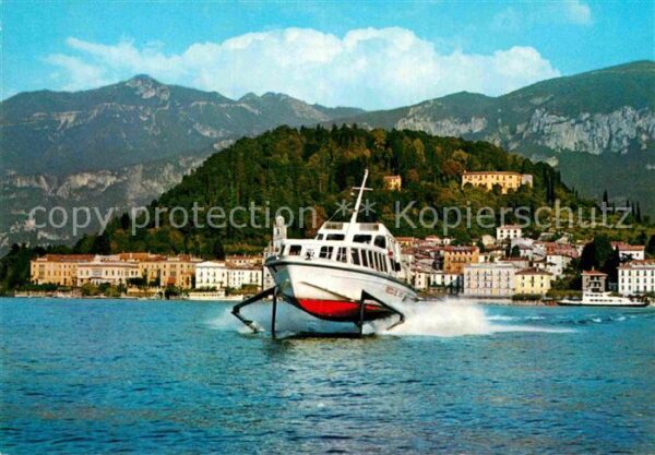 Bellagio Lago di Como Motorschiff Comer See Alpen