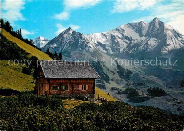 Mayrhofen Zillertal Kolmhaus ober Brandberg Blick auf Grund