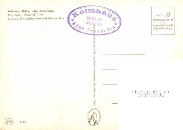 Mayrhofen Zillertal Kolmhaus ober Brandberg Blick auf Grund – Bild 2
