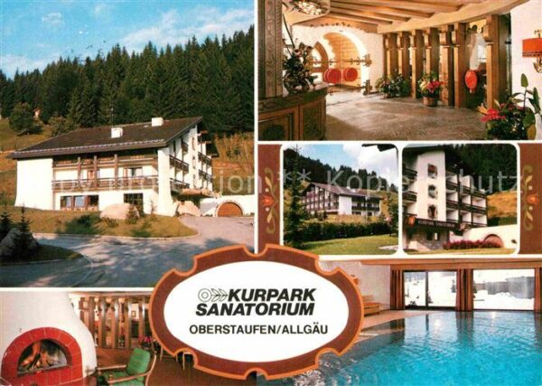 Oberstaufen Kurpark Sanatorium Foyer Kaminzimmer Ha