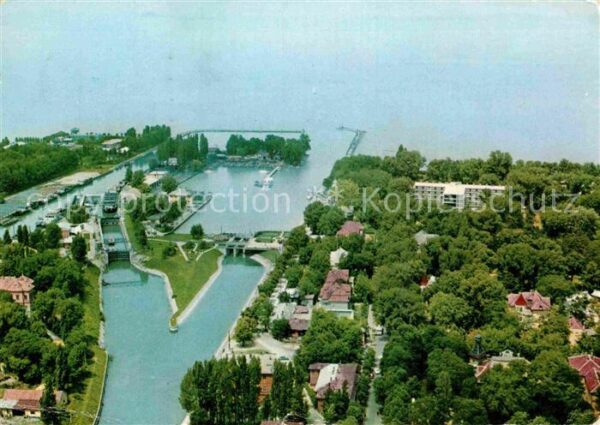 Siofok Hafen Schleuse Fliegeraufnahme