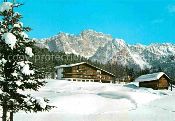 San Cassiano Badia Hotel Ciasa Salares Winterpanorama Val