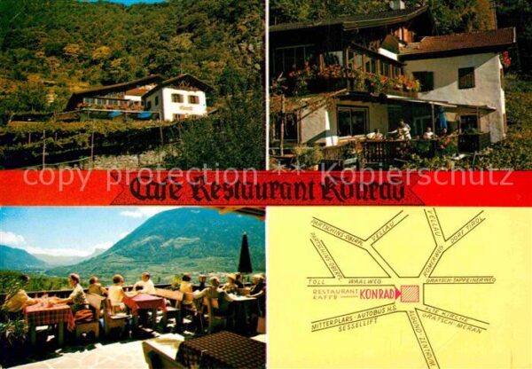 Algund Merano Cafe Restaurant Konrad Terrasse Fernsic