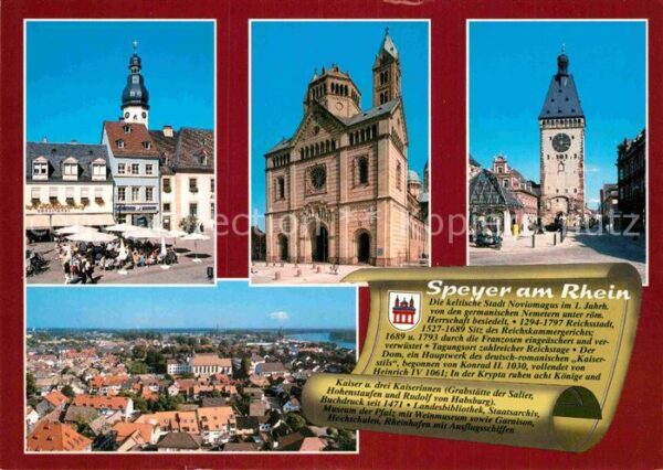 Speyer Rhein Stadtpanorama Domstadt Marktplatz Dom T