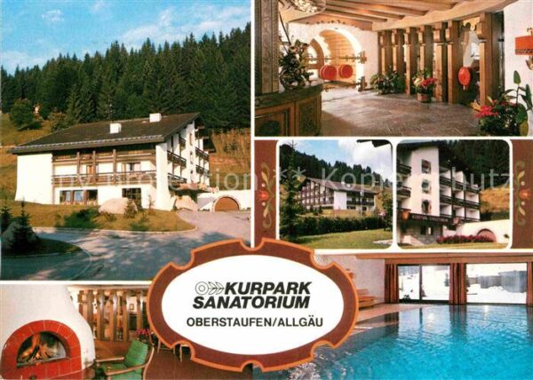 Oberstaufen Kurpark Sanatorium Foyer Kaminzimmer Ha