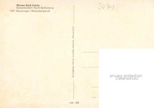 Beverungen Werner Bock Schule Gewerkschaft Textil – Bild 2