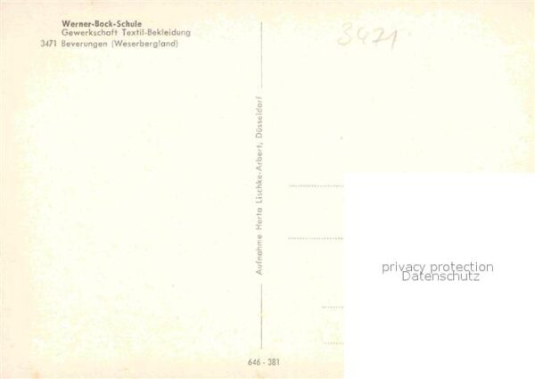 Beverungen Werner Bock Schule Gewerkschaft Textil – Bild 2