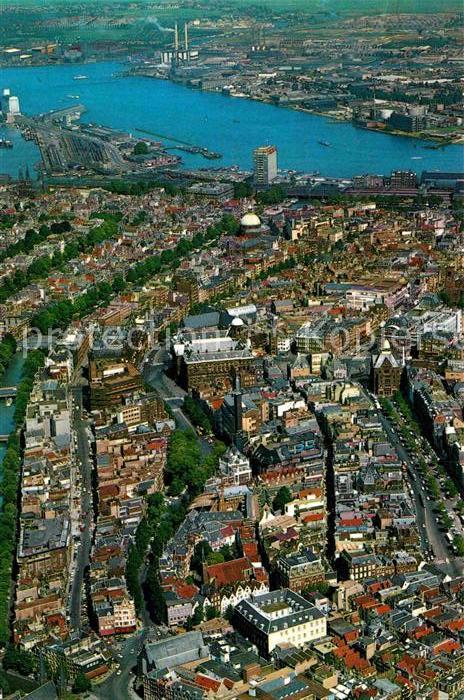 Amsterdam Niederlande Stadtzentrum Fliegeraufnahme