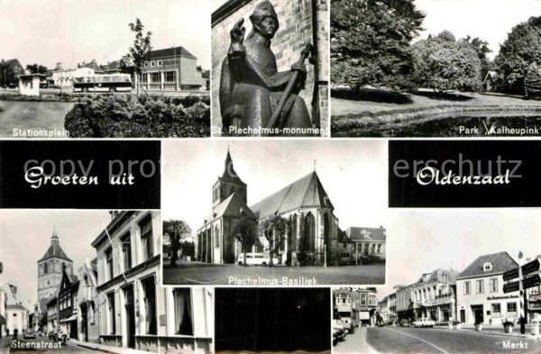 Oldenzaal Stationsplein St Plechelmus Monument Pa