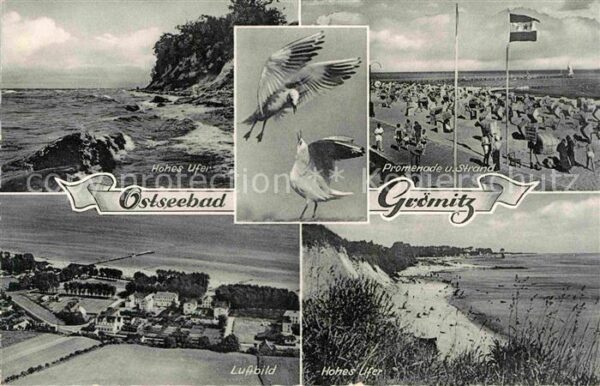 Groemitz Ostseebad Hohes Ufer Promenade Strand Fliegeraufn