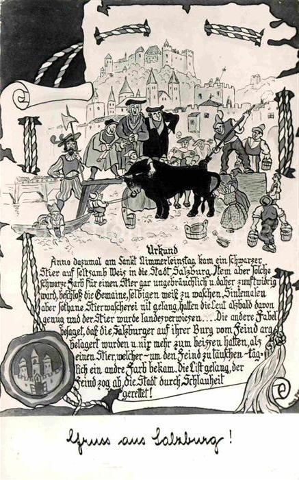 Salzburg Oesterreich Schloss Illustration