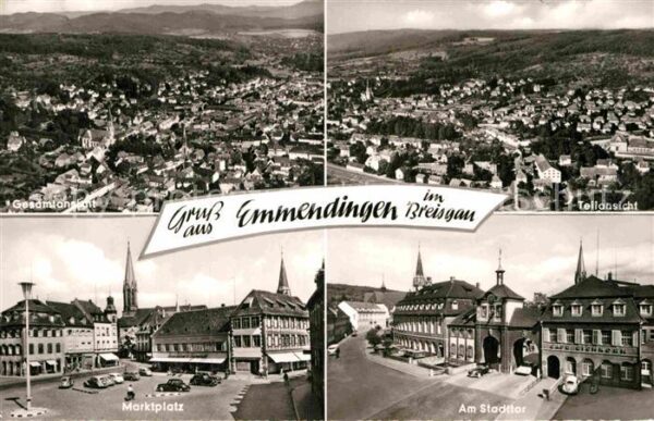 Emmendingen Fliegeraufnahme Marktplatz Am Stadttor