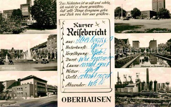 Oberhausen Rathaus Friedensplatz Städt Bühnen Haup