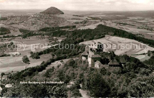 Rechberg Schwaebisch Gmuend Ruine Rechberg mit Hohenstaufen Flieger