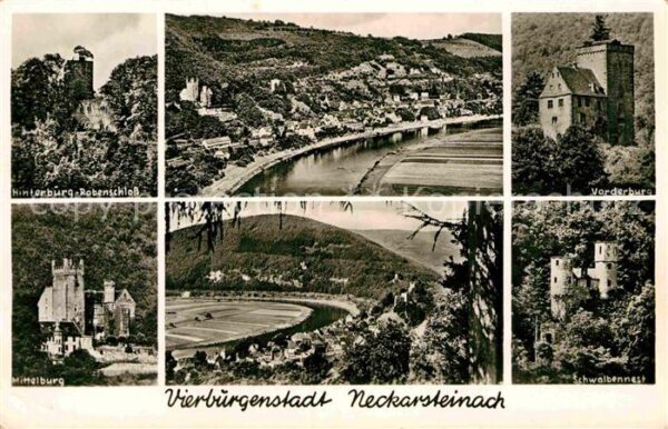 Neckarsteinach Hinterburg Rabenschloss panorama Vorder