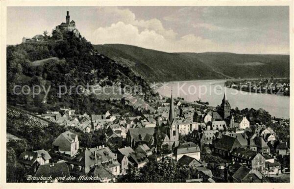Braubach Rhein mit Marksburg