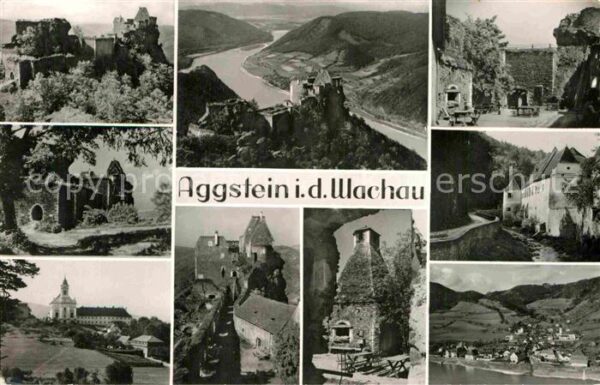 Aggstein Burgruine Teilansichten Panorama