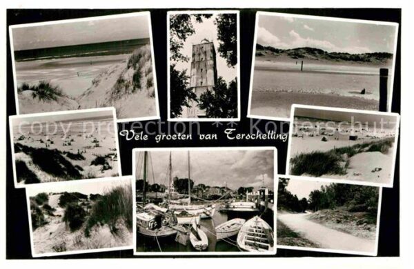 Terschelling Dünen Strand Fischereihafen Weg
