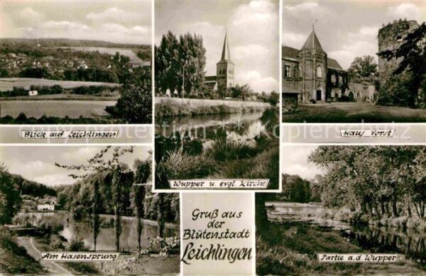 Leichlingen Rheinland Panorama Wupper Ev Kirche Haus Vorst Am