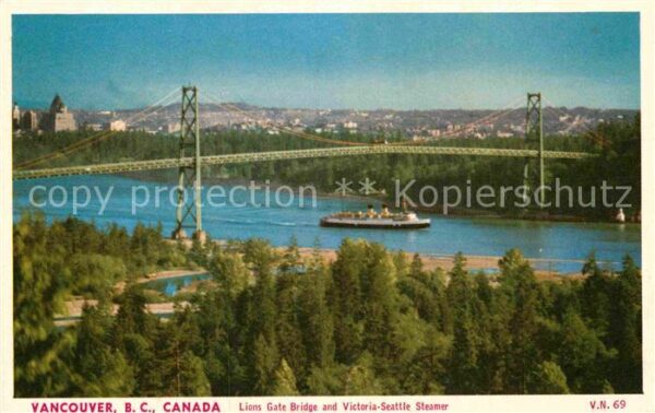 Vancouver British Columbia Lions Gate Bridge and Victoria Seattle