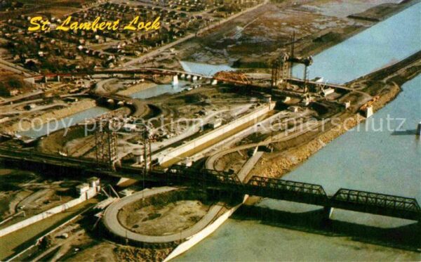 St Lawrence Seaway Aerial view of St Lambert Lock