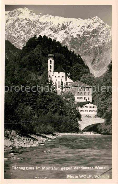 Tschagguns Vorarlberg Kirche mit Vandanser Wand